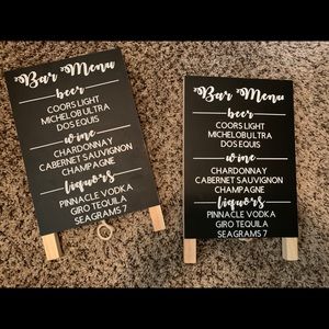 Bar Signs for Wedding!!